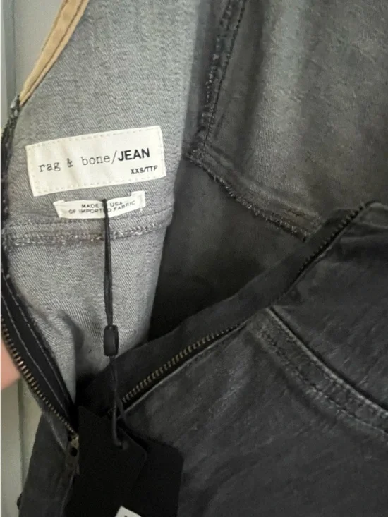 rag & bone Paula Denim Tank Dress Dark Gray NWT Size XXS - Picture 4 of 5